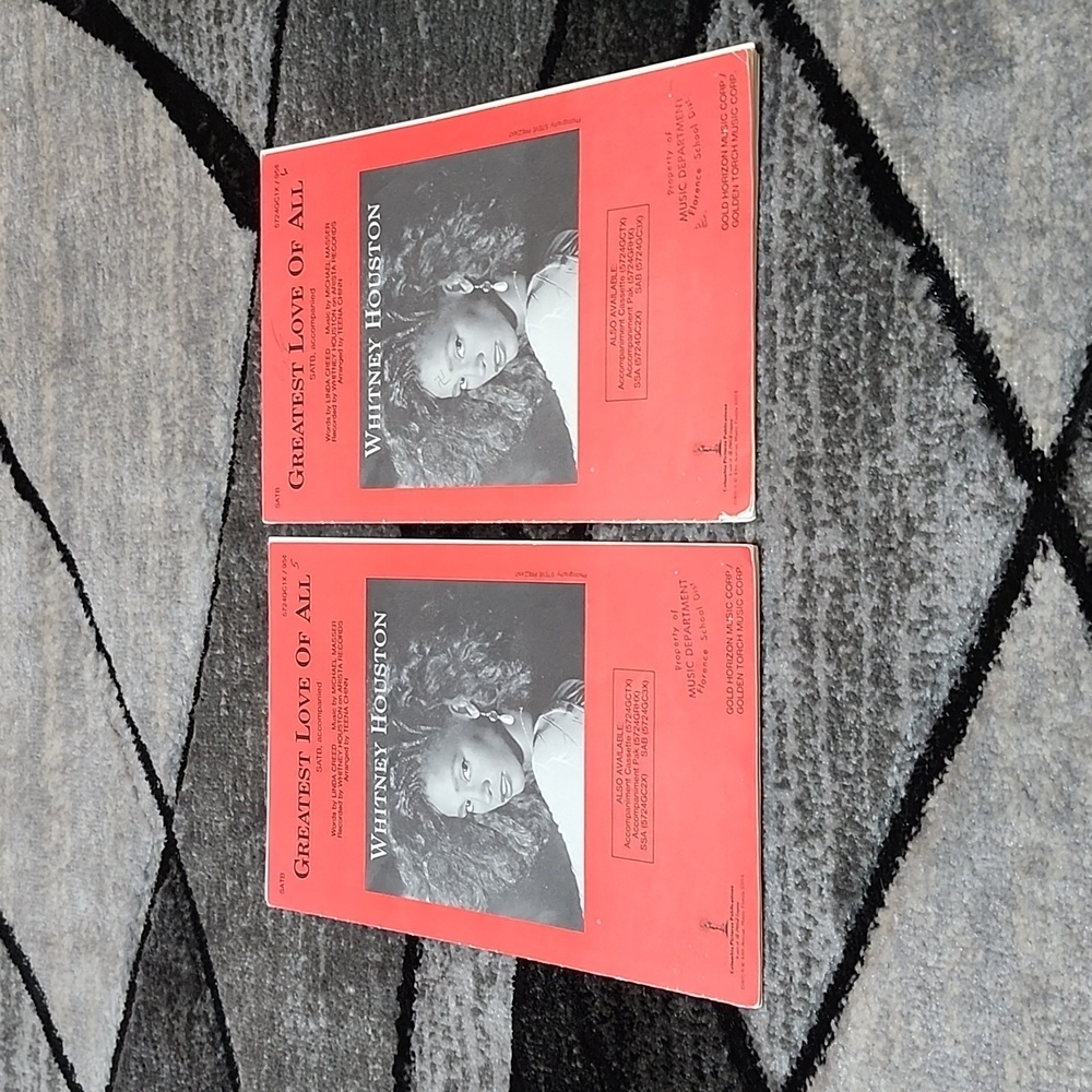 1986 WHITNEY HOUSTON GREATEST LOVE OF ALL MUSIC SHEETS